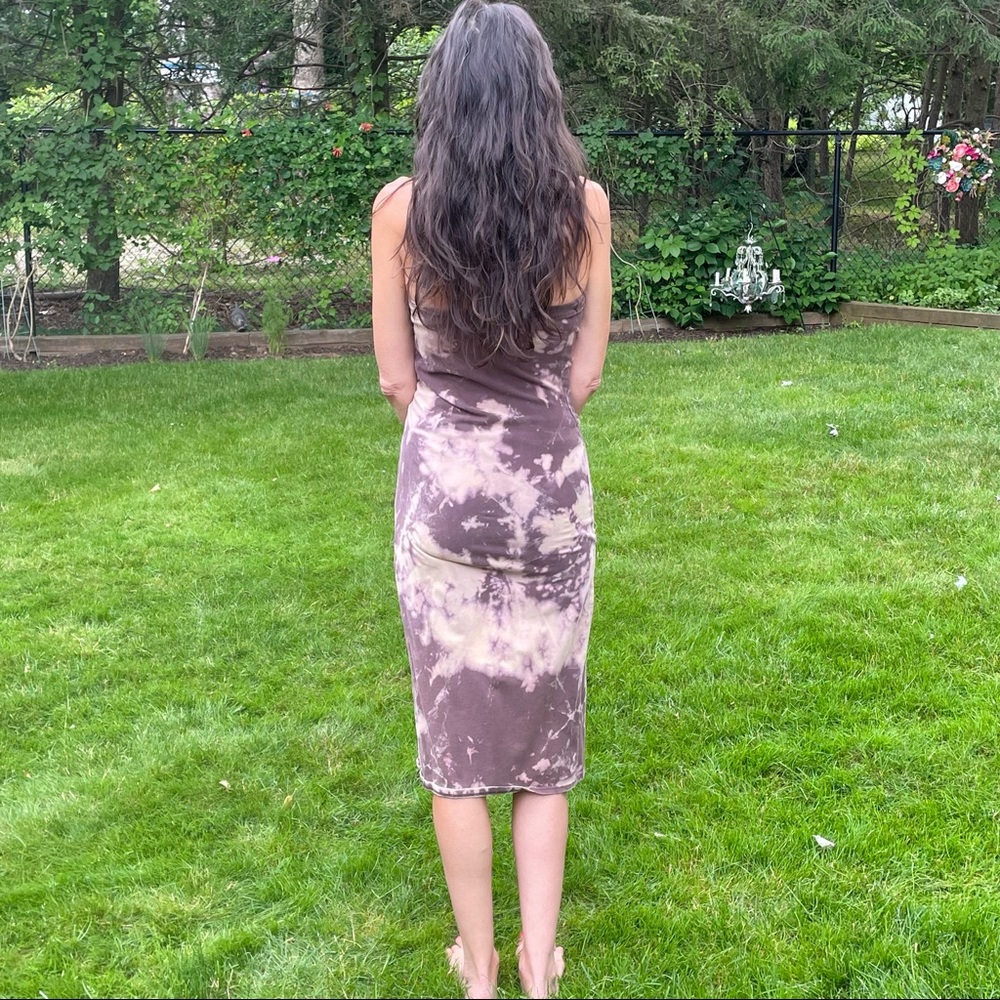 Tie dyed tube dress